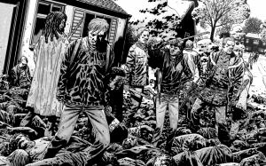 The Walking Dead BW Drawing HD wallpaper thumb