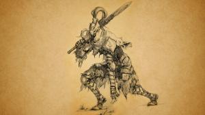 Dark Souls Sketch Drawing Sword HD wallpaper thumb