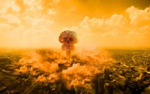 Nuclear explosion mushroom cloud wallpaper thumb