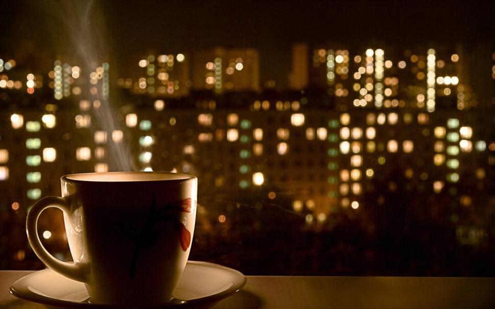 Night time coffee wallpaper,photography HD wallpaper,1920x1200 HD wallpaper,light HD wallpaper,window HD wallpaper,city HD wallpaper,night HD wallpaper,coffee HD wallpaper,steam HD wallpaper,1920x1200 wallpaper