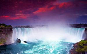 Niagara Falls and Purple Sky wallpaper thumb