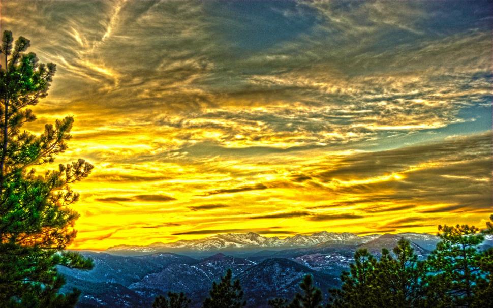 HDR Clouds Sunset HD wallpaper,nature HD wallpaper,clouds HD wallpaper,sunset HD wallpaper,hdr HD wallpaper,1920x1200 wallpaper