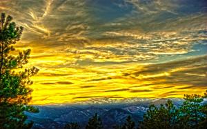 HDR Clouds Sunset HD wallpaper thumb