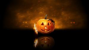 halloween, holiday, pumpkins, candles, spider, darkness wallpaper thumb