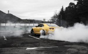 Camaro, Chevrolet, Burnout, Yellow Car, Smoke, Cars wallpaper thumb