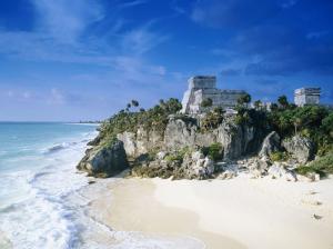 Mayan Ruins Mexico Beach wallpaper thumb