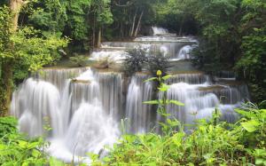Thailand, forest, jungle, river, waterfalls, stream, trees wallpaper thumb