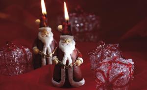 santa claus, candles, gifts, holiday wallpaper thumb