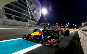 Race Car Formula One F1 Night Lights Driver Red Bull HD wallpaper thumb