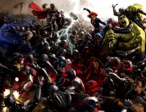 The Avengers, Hulk, Black Widow, Tony Stark, Thor, Captain America, Hawkeye, Ultron, Quicksilver, Scarlet Witch wallpaper thumb
