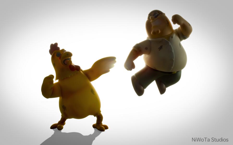 Family Guy Peter Griffin Chicken Fight Light HD wallpaper,cartoon/comic HD wallpaper,light HD wallpaper,fight HD wallpaper,family HD wallpaper,chicken HD wallpaper,guy HD wallpaper,peter HD wallpaper,griffin HD wallpaper,1920x1200 wallpaper