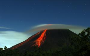 Volcano Cloud Lava Mountain HD wallpaper thumb