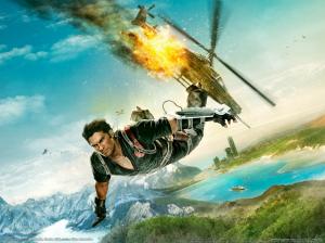 Just Cause Explosion Helicopter HD wallpaper thumb