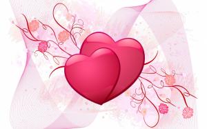 Pink love heart wallpaper thumb