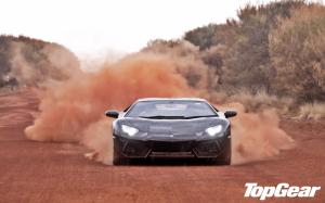 Lamborghini Aventador Dust Top Gear HD wallpaper thumb