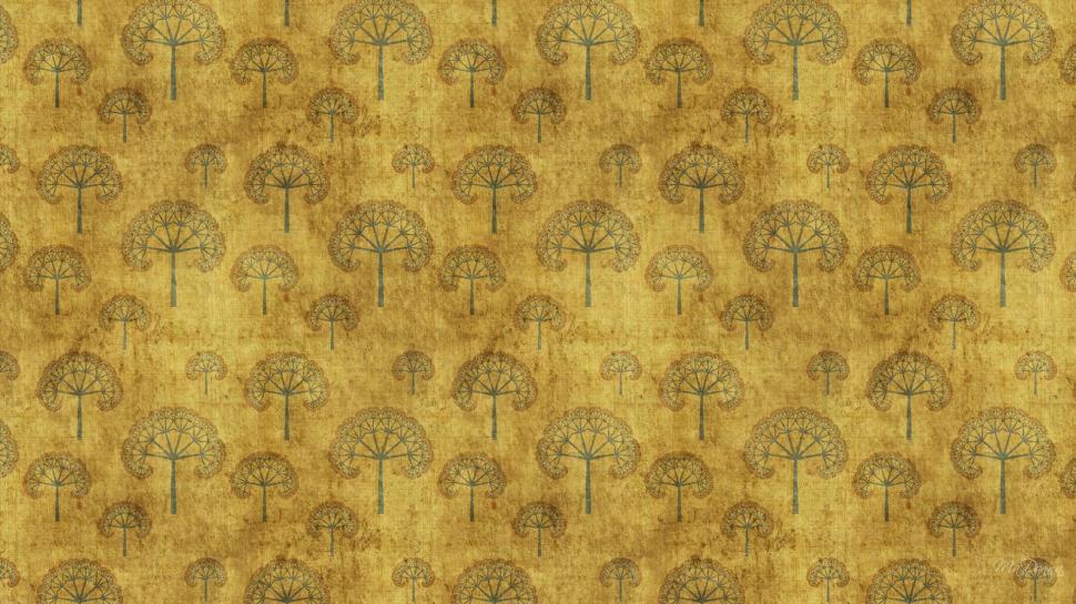 Oriental Abstract Trees Gold wallpaper,trees HD wallpaper,firefox persona HD wallpaper,yellow HD wallpaper,oriental HD wallpaper,gold HD wallpaper,3d & abstract HD wallpaper,1920x1080 wallpaper