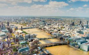 London River panorama wallpaper thumb