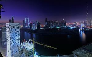 Downtown Nights Dubai HD wallpaper thumb