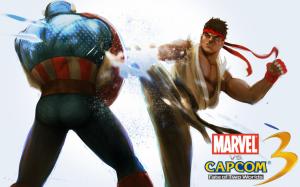Captain America Ryu Street Fighter HD wallpaper thumb