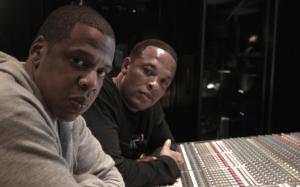 Jaz-Z and Dr Dre in Studio wallpaper thumb