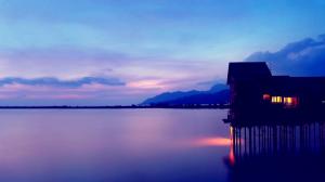Twilight, landscape, beautiful, sunset, coast, desktop wallpaper thumb