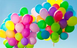Colorful Balloons in the Sky wallpaper thumb
