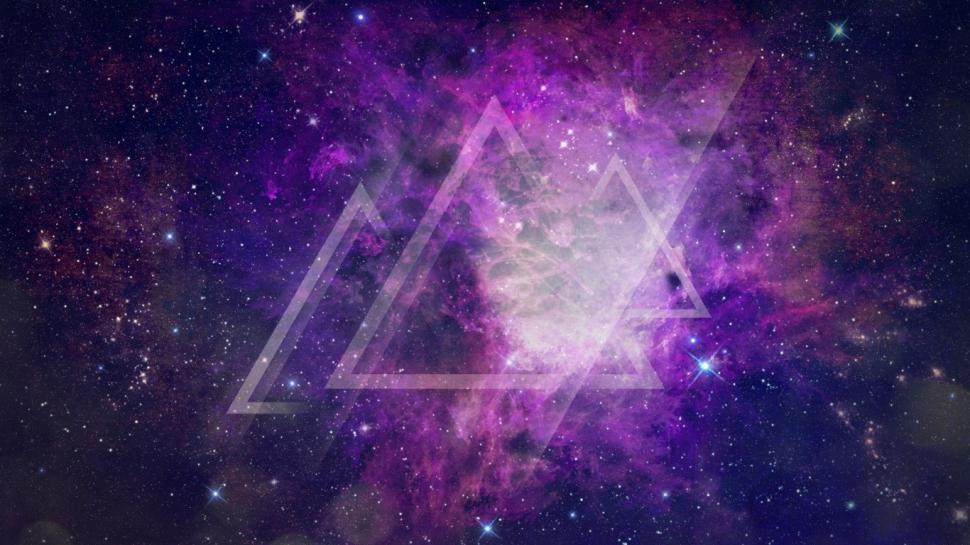 Stars, Purple, Triangle, Space wallpaper,stars wallpaper,purple wallpaper,triangle wallpaper,space wallpaper,1366x768 wallpaper
