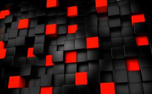 Black and red cubes wallpaper thumb