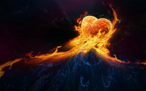 Heart in Fire wallpaper thumb