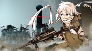 Sword Art Online, Gun Gale Online, Asada Shino, Anime, Guns wallpaper thumb