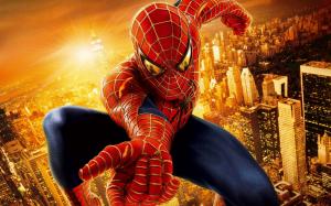 Spider-Man in the city wallpaper thumb