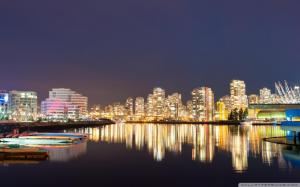 Vancouver Reflected At Night wallpaper thumb