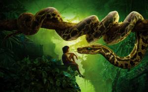 2016 The Jungle Book, boy and snake wallpaper thumb