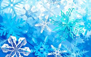 Snowflake, winter, blue, art design wallpaper thumb
