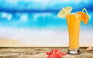 Cocktail of orange juice wallpaper thumb