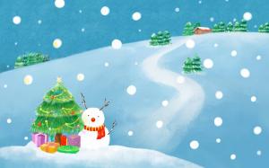 Winter Christmas exquisite paintings wallpaper thumb