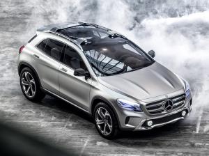 Mercedes-Benz GLA concept car, lights, silver wallpaper thumb