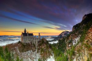 Germany Castles Winter HDR Neuschwanstein Cities wallpaper thumb