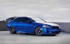 BMW M5 F10 Blue Car Wheels Tuning wallpaper thumb