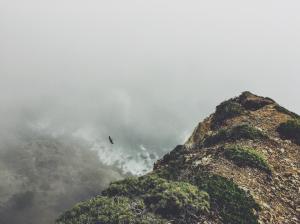 Mountain, Peak, Bird, Mist, Landscape wallpaper thumb