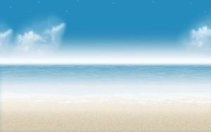 Blue Ocean Clouds Nature Minimalistic Stars Outdoors Serene Skyscapes Sea Beaches Free Desktop wallpaper thumb