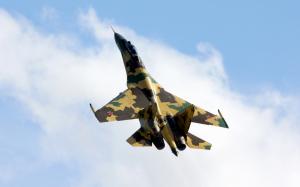 Russia Su-35 Camouflage fighter wallpaper thumb