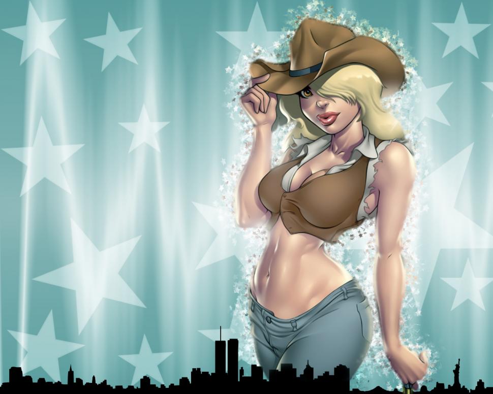 Cowgirl Blonde America United States HD wallpaper,digital/artwork wallpaper,america wallpaper,blonde wallpaper,united wallpaper,states wallpaper,cowgirl wallpaper,1280x1024 wallpaper