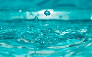 Water Drops Macro Splash Blue HD wallpaper thumb