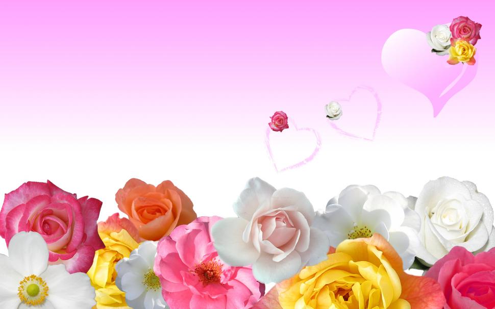 Roses & Love Hearts wallpaper,love HD wallpaper,roses HD wallpaper,hearts HD wallpaper,1920x1200 wallpaper