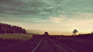 Road, Nature, Sunset, Clouds, Sky wallpaper thumb