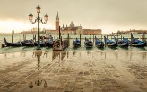 Venice, Italy, San Giorgio Maggiore, pier, boats, sea, house wallpaper thumb