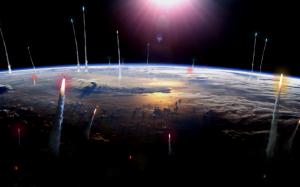 Rockets launching, Earth, space wallpaper thumb