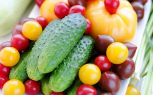 Food, vegetables, cucumber, tomato wallpaper thumb