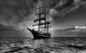 Sailing Ship in Dark HD wallpaper thumb